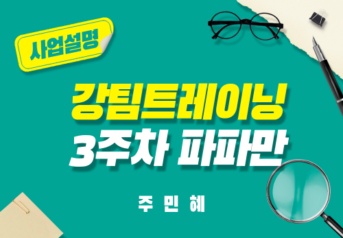 [2024/08/20] 주민혜 - 강팀트레이닝 - 3주차  파파만